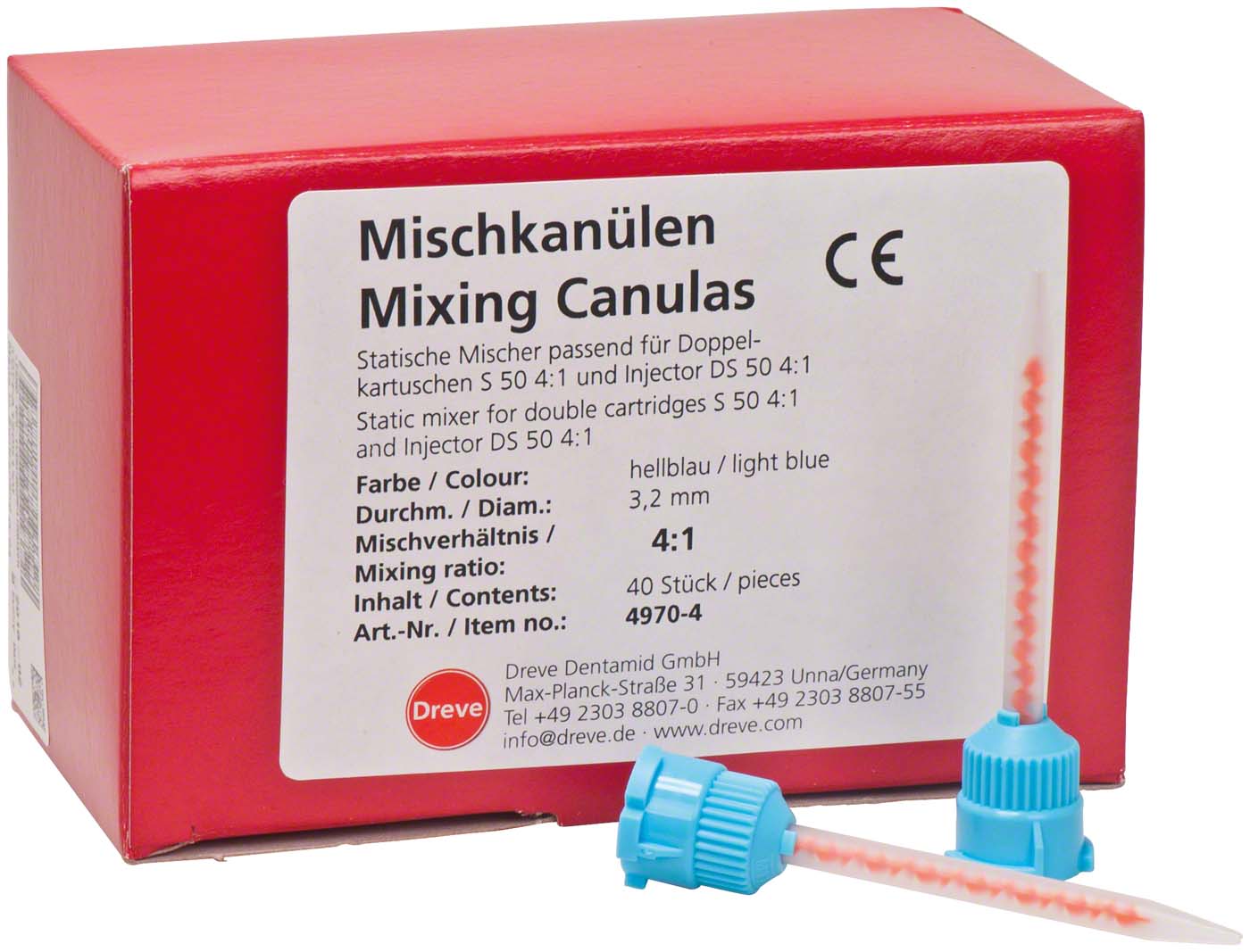 Dreve Mischkanülen hellblau 4:1 Dreve Dentamid