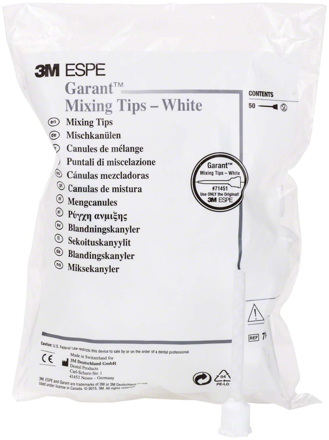 Garant™ Mischkanülen weiß 3M