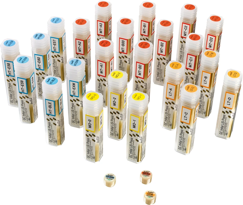 GC Initial™ LiSi Press Packung 5 x 3 g Rohling B1 LT