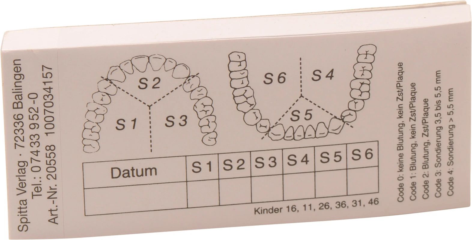 Befundaufkleber Spitta Verlag